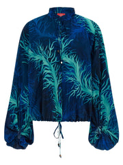 F.R.S. - FOR RESTLESS SLEEPERS Blue Silk Blouse - S