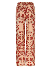 F.R.S. - FOR RESTLESS SLEEPERS Multicolor Silk Casual Pants