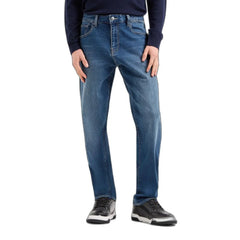 Armani Exchange Blue Cotton Skinny Jean - W29 | L30