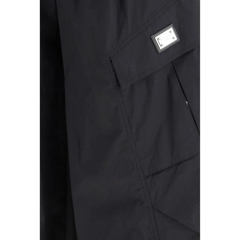 Dolce & Gabbana Black Cotton Cargo Pants