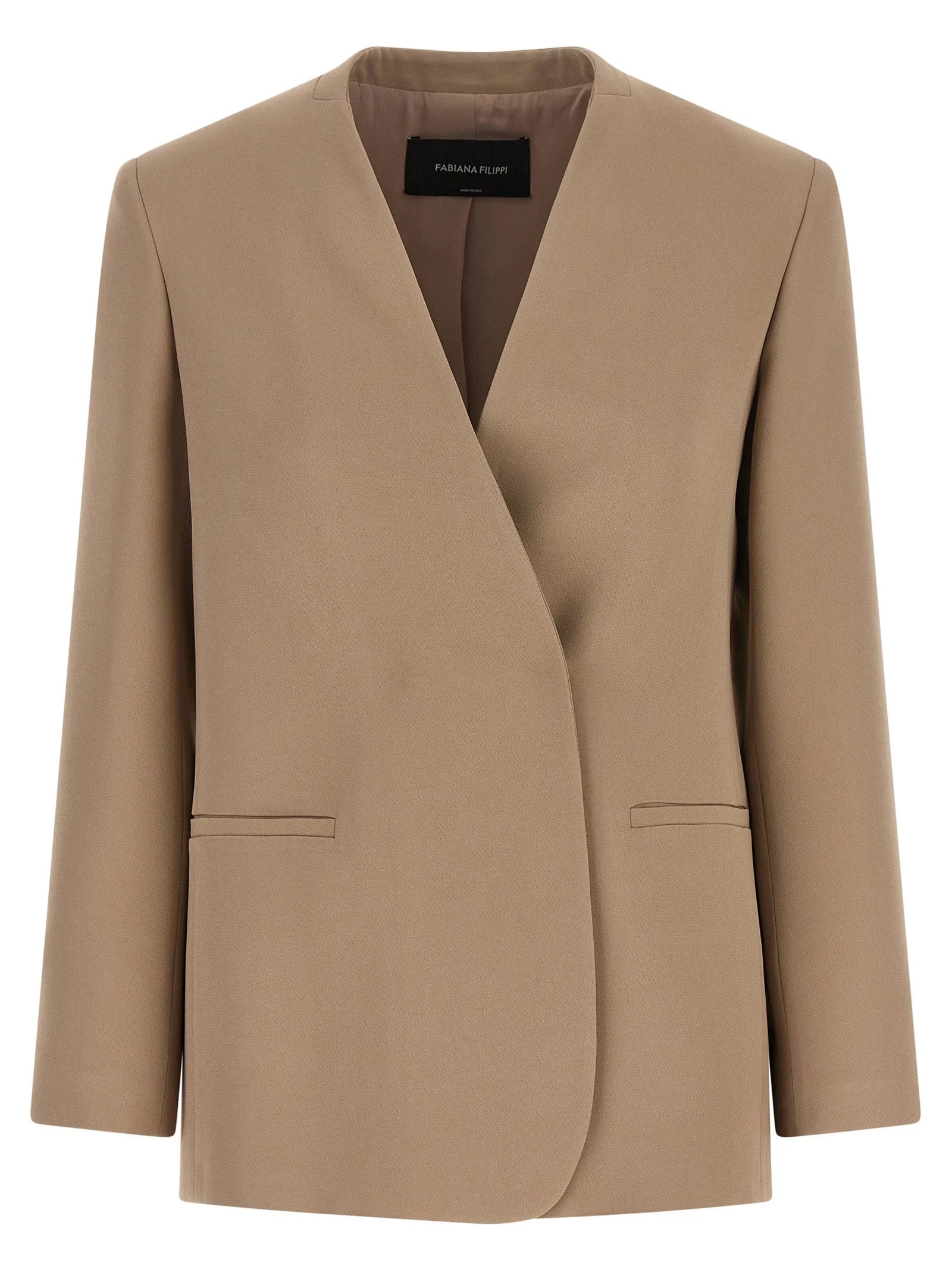 Fabiana Filippi Beige Acetate Blazer - IT40