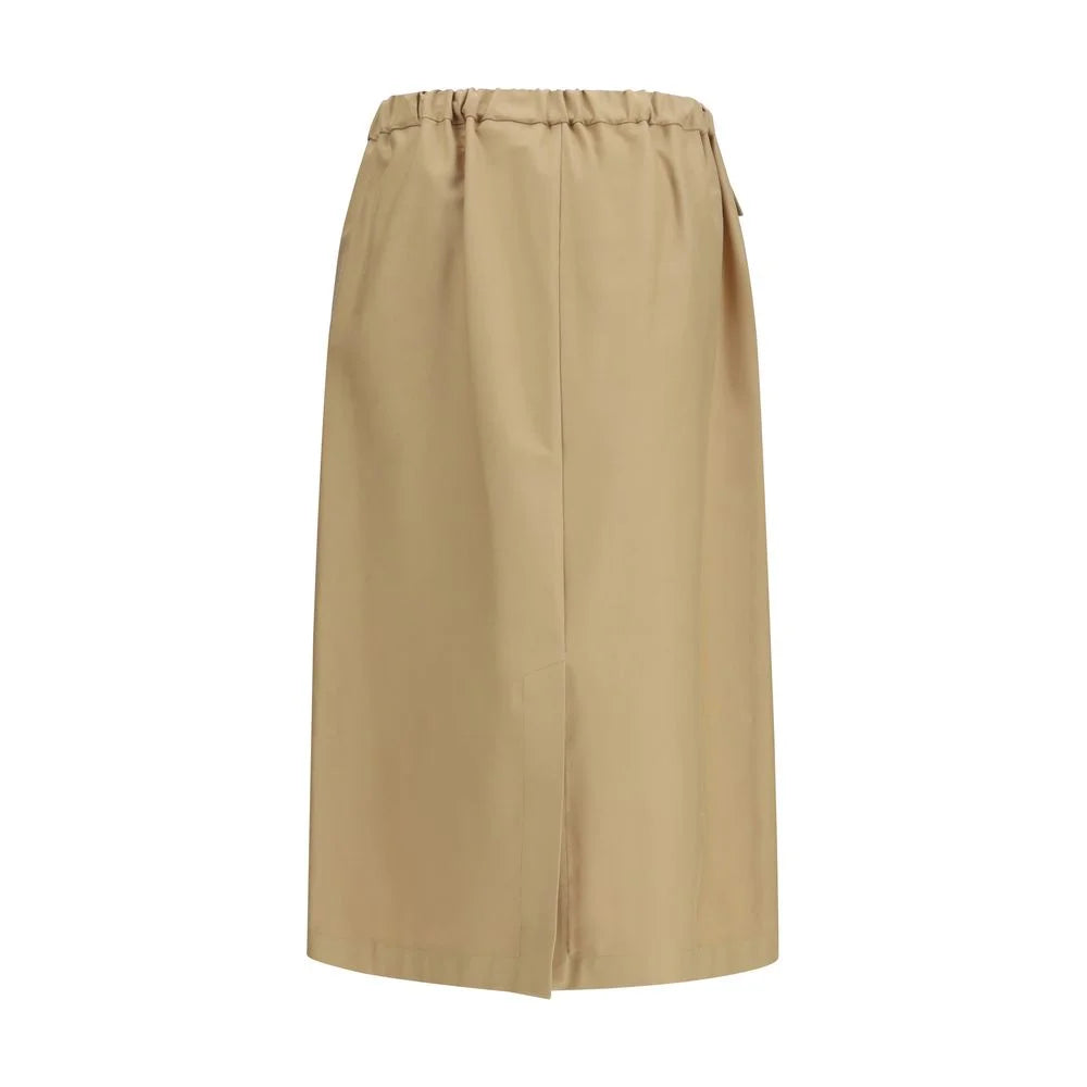 Fabiana Filippi Beige Midilång Skirt i Bomull