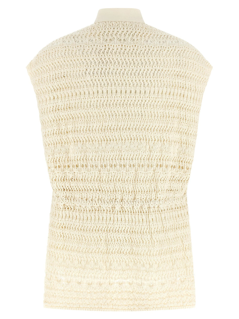 Fabiana Filippi Beige Cotton Sleeveless Jacket