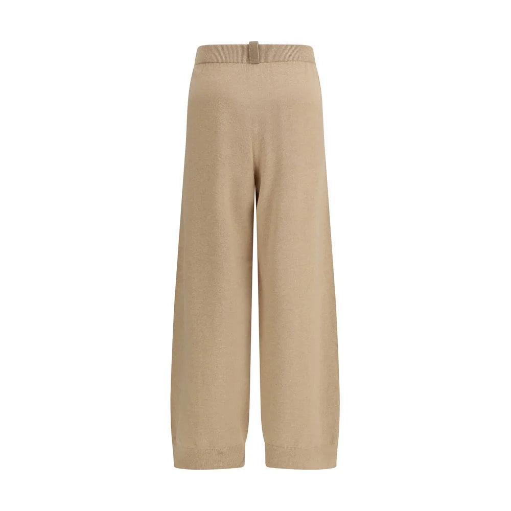 Fabiana Filippi Beige Fleece Wool Casual Pants