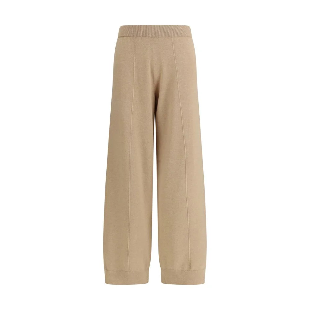 Fabiana Filippi Beige Fleece Wool Casual Pants