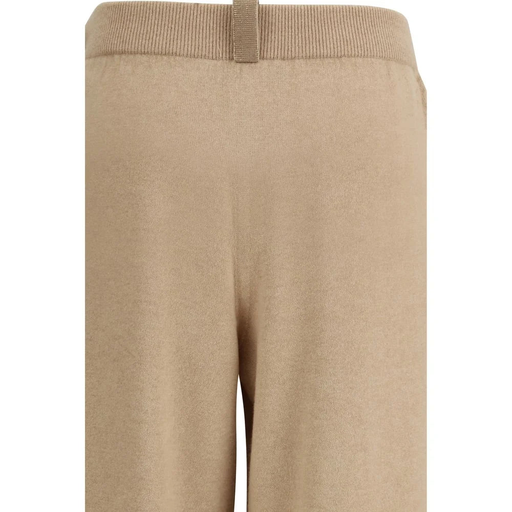 Fabiana Filippi Beige Fleece Wool Casual Pants