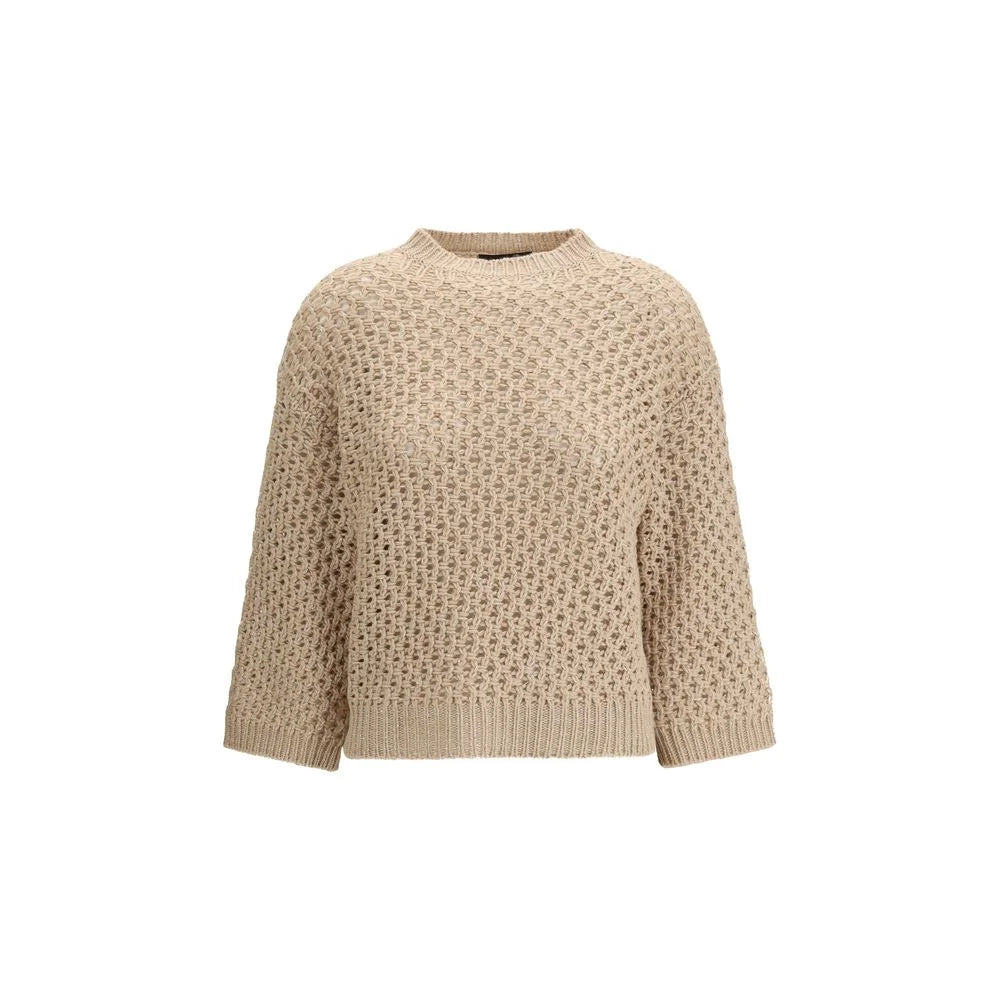 Sweat en laine polaire beige Fabiana Filippi