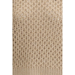 Fabiana Filippi Beige Fleece Wool Sweatshirt