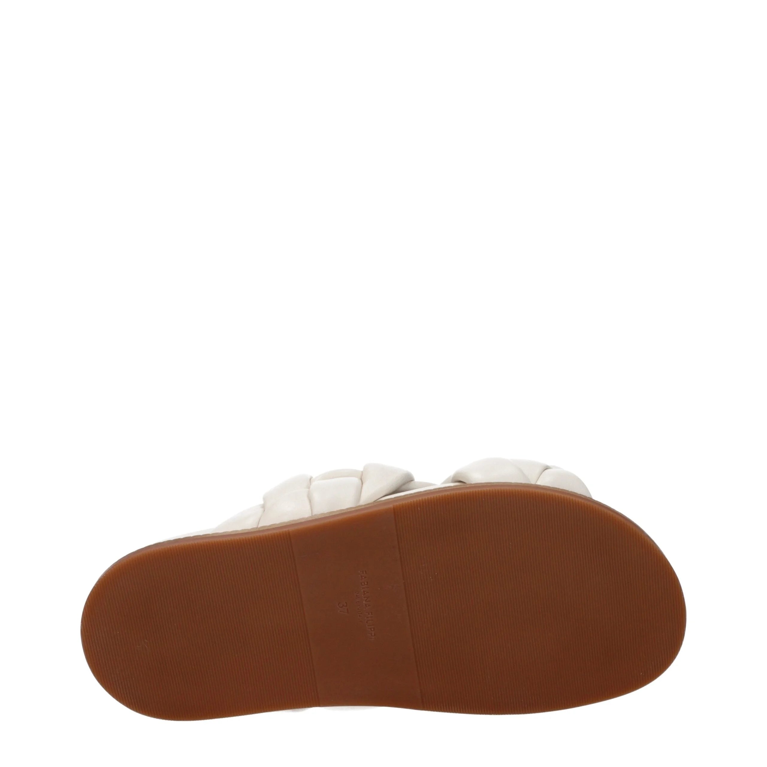 Fabiana Filippi Beige Leather Slippers Sandals