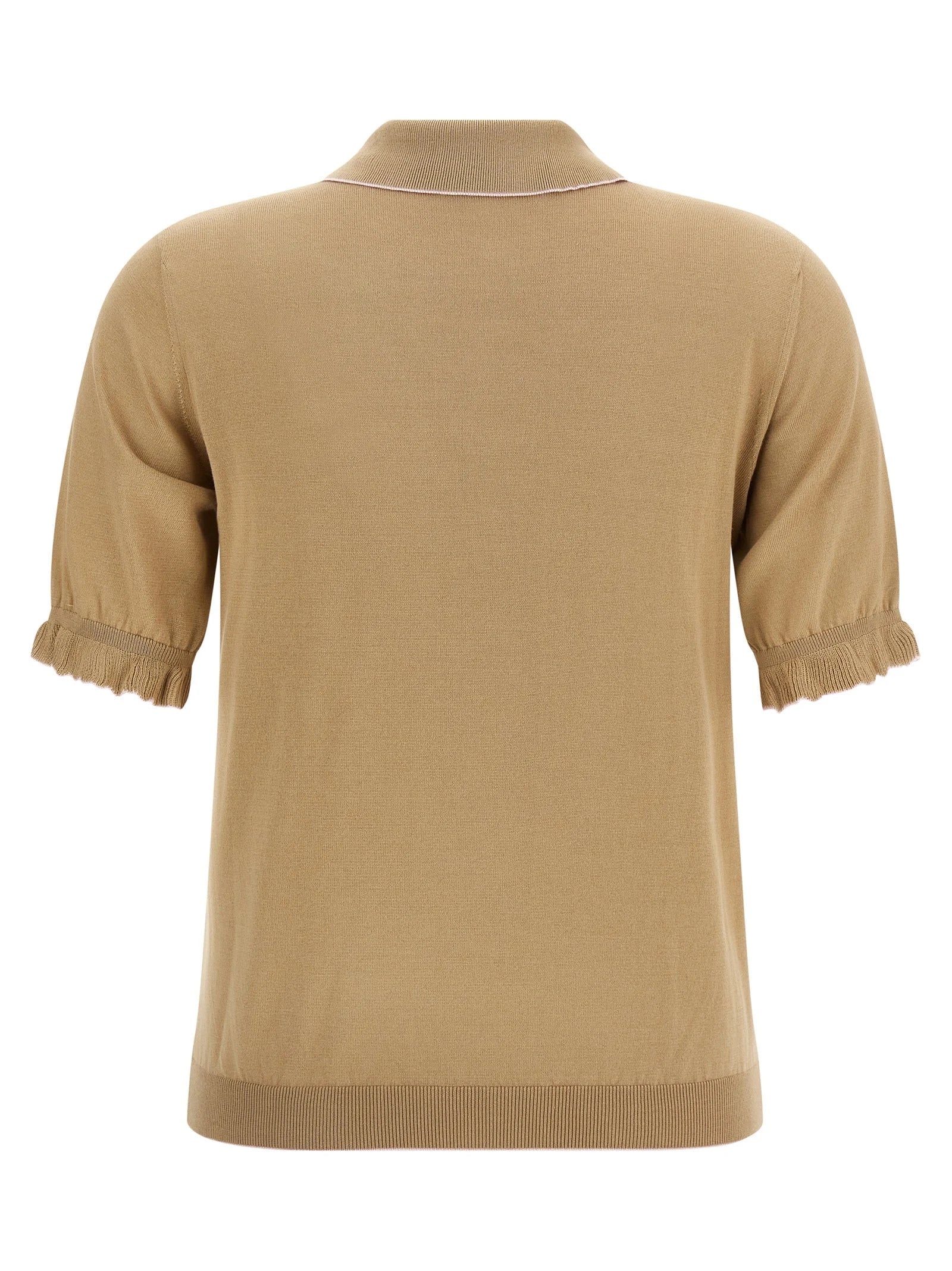 Fabiana Filippi Beige Silk Polo Shirt - IT42