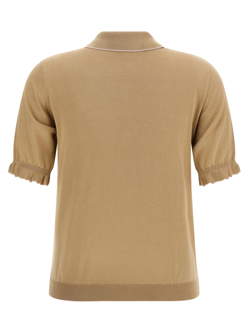 Fabiana Filippi Beige Silk Polo Shirt - IT42