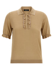 Fabiana Filippi Beige Silk Polo Shirt - IT42