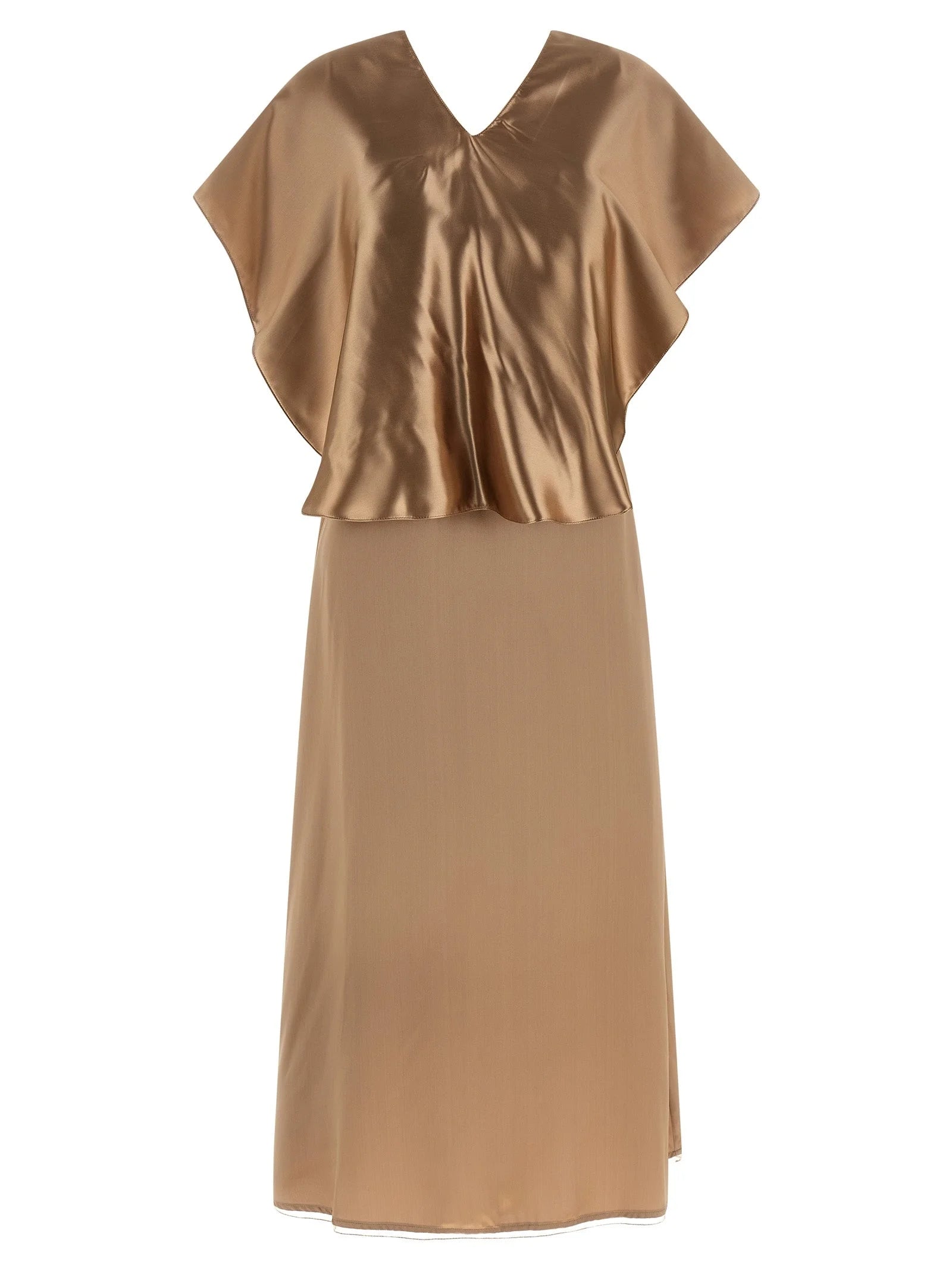 Fabiana Filippi Beige Viscose Midi Dress - IT40