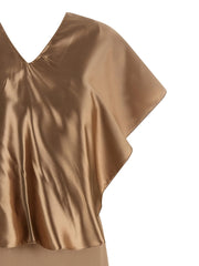 Fabiana Filippi Beige Viscose Midi Dress - IT40