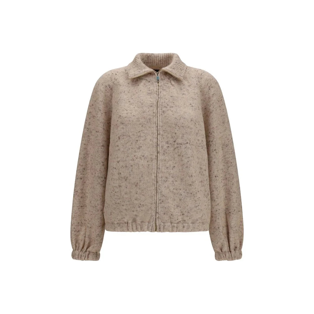 Fabiana Filippi Beige Wool Oves Aries Bomber