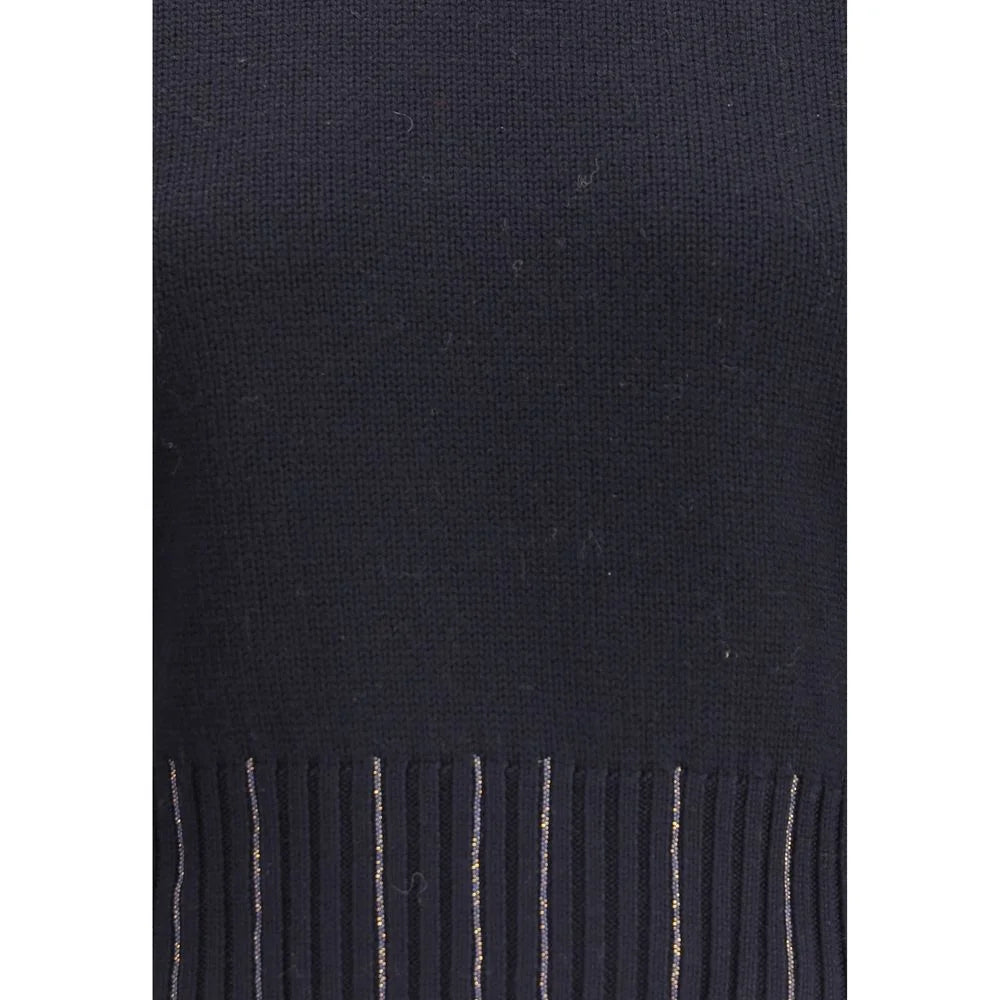 Fabiana Filippi Black Fleece Wool Sweater - IT40 | M