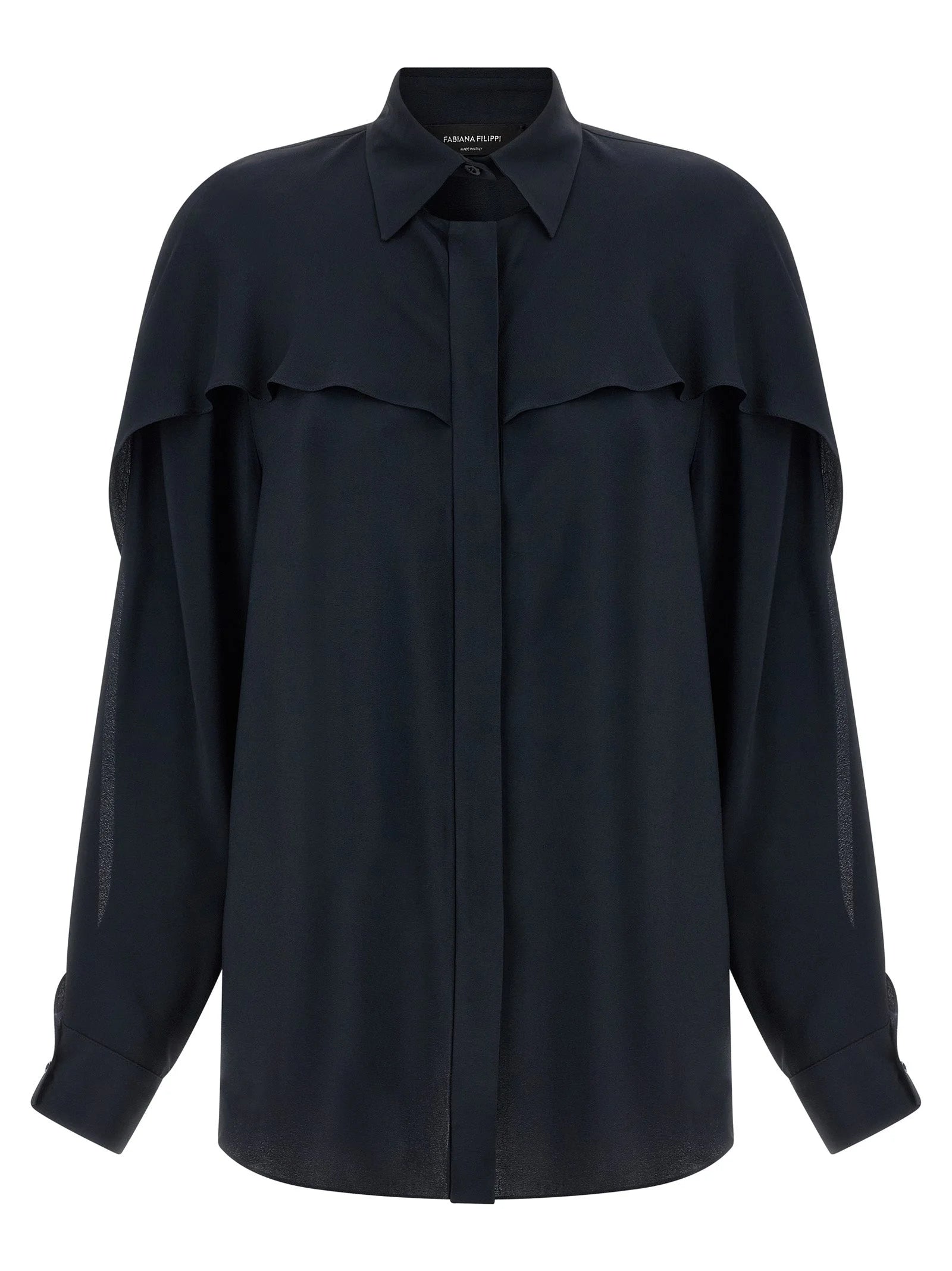Fabiana Filippi Blue Acetate Blouse