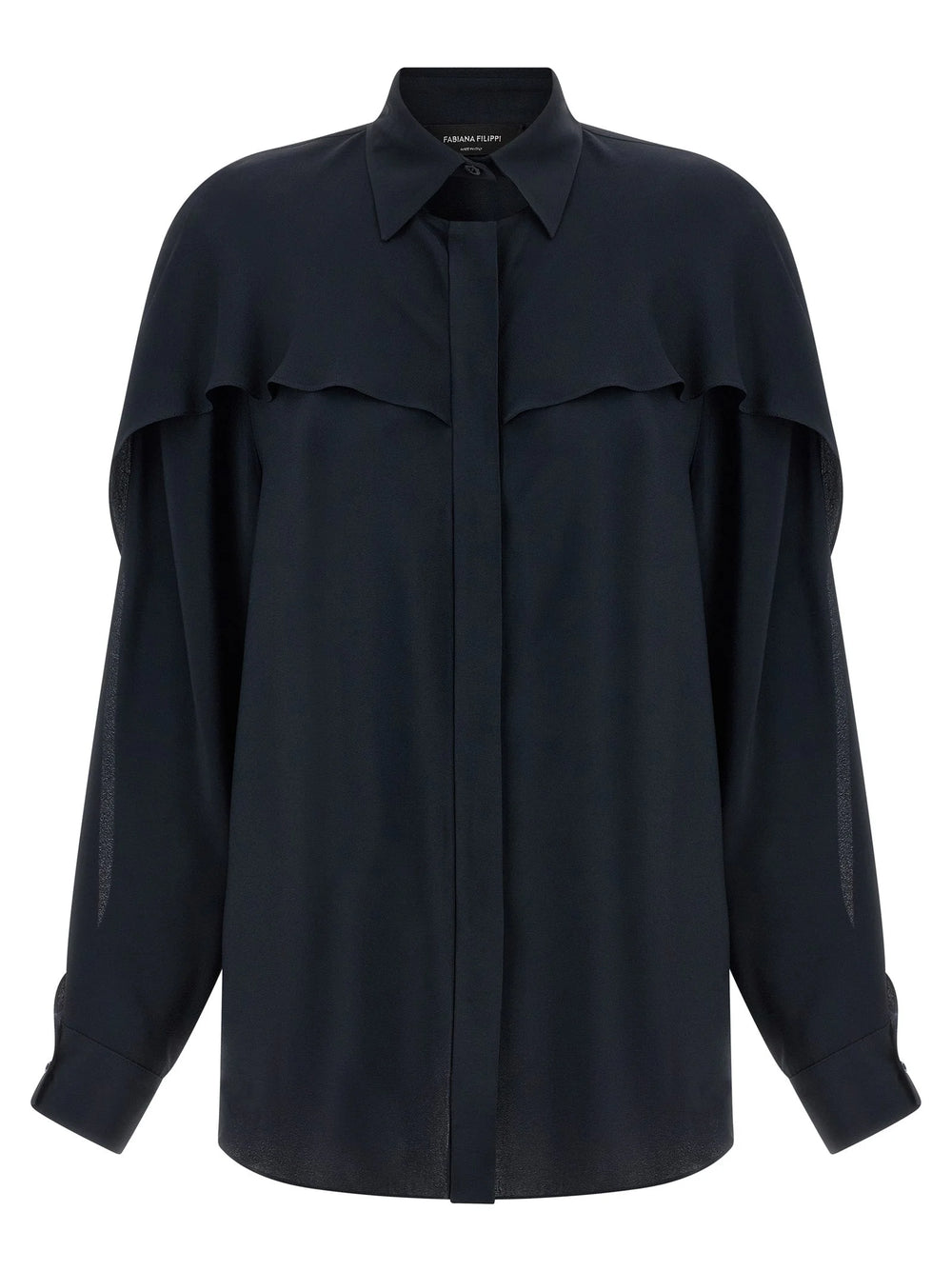 Fabiana Filippi Blue Acetate Blouse