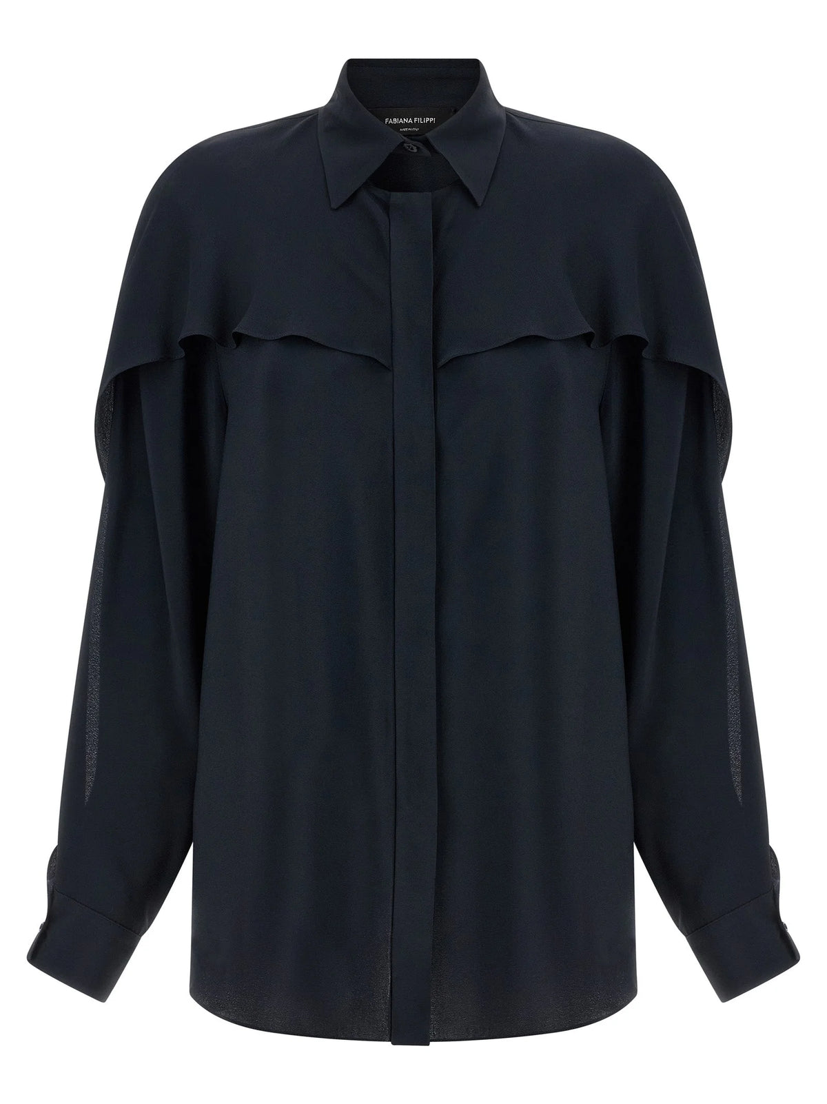 Fabiana Filippi Blue Acetate Blouse