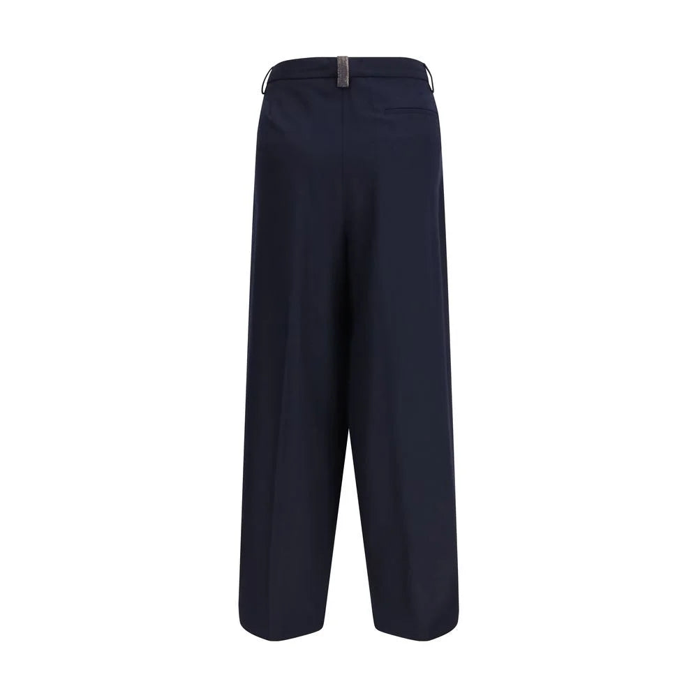 Fabiana Filippi Blue Polyester Casual Pants