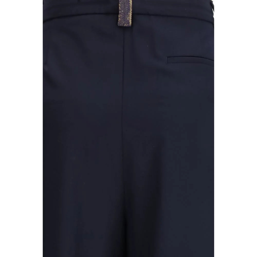 Fabiana Filippi Blue Polyester Casual Pants