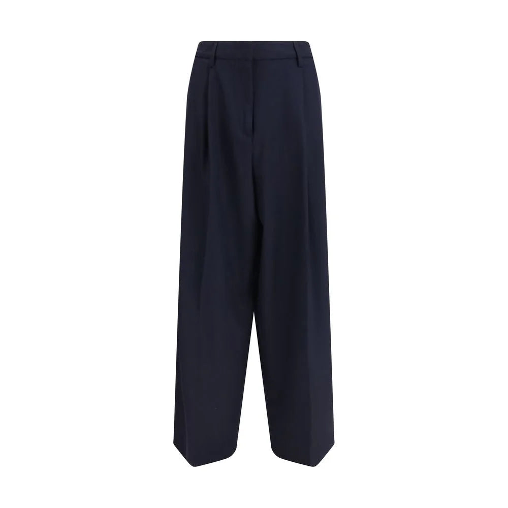 Fabiana Filippi Blue Polyester Casual Pants