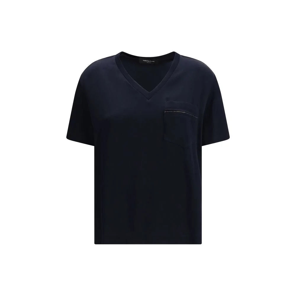 Fabiana Filippi Blue Viscose T-Shirt - IT42 | L