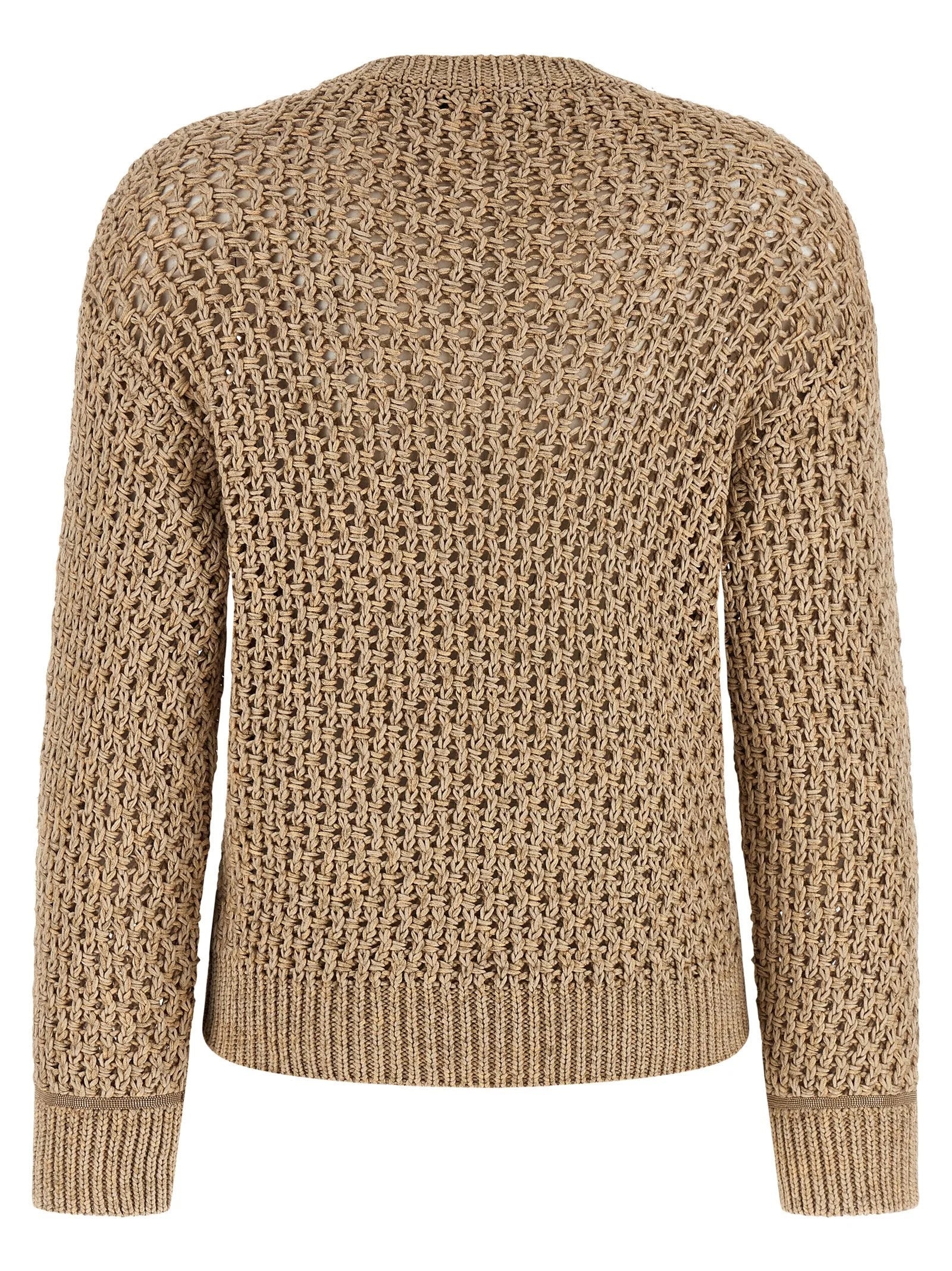 Fabiana Filippi Brown Cotton Cardigan
