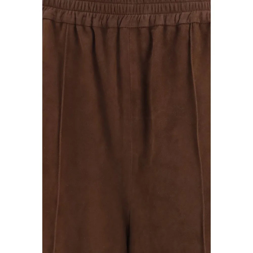 Fabiana Filippi Brown Leather Casual Pants