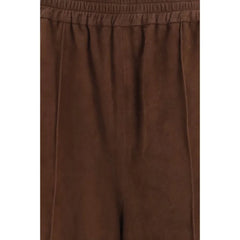 Fabiana Filippi Brown Leather Casual Pants