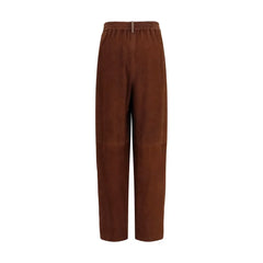 Fabiana Filippi Brown Leather Casual Pants