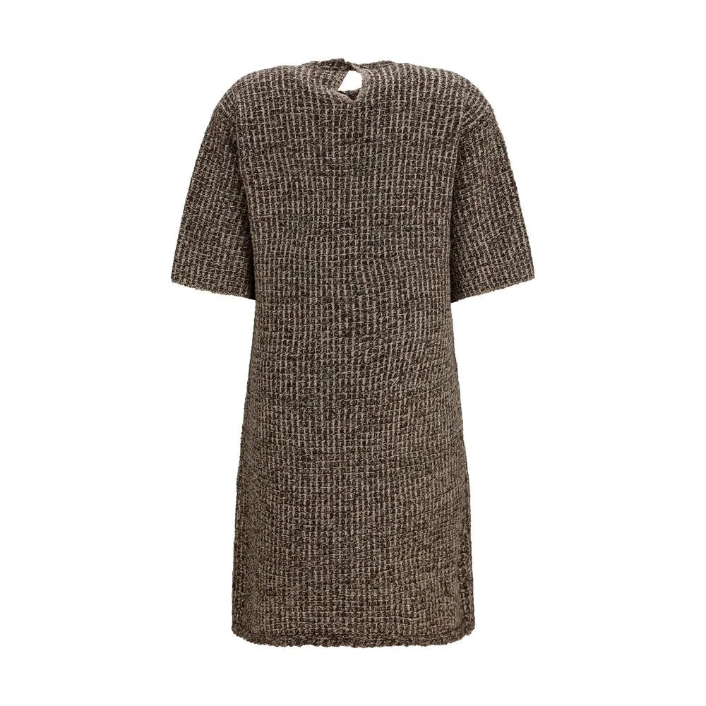 Fabiana Filippi Brown Wool Oves Aries Casual Dress