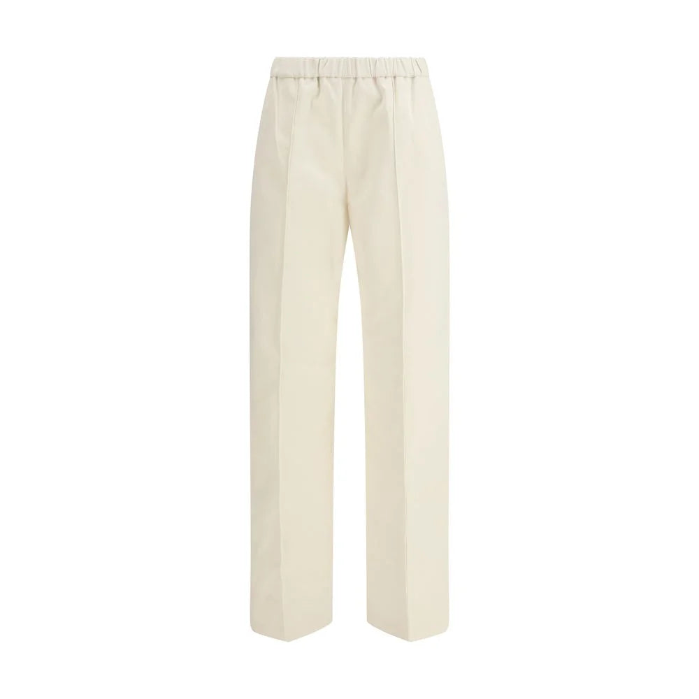 Fabiana Filippi Cream Cotton Casual Pants
