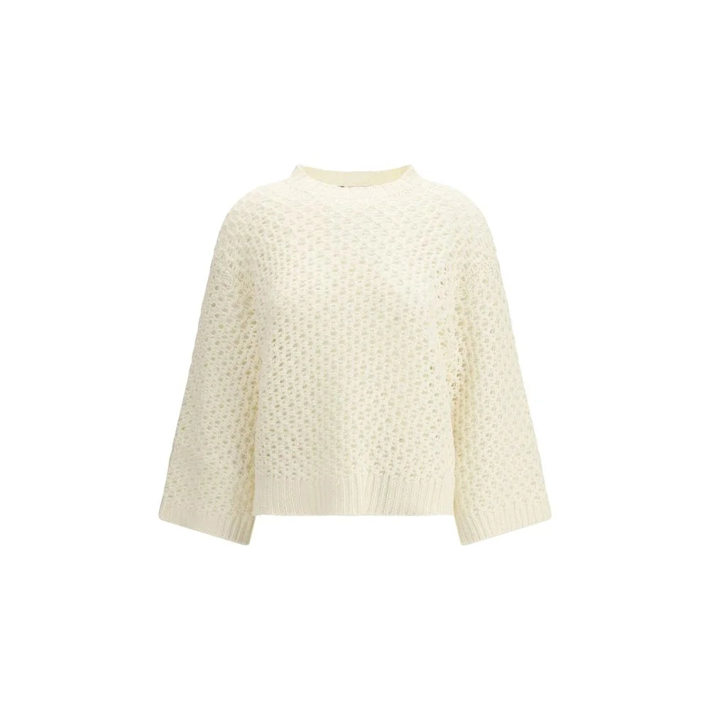 Fabiana Filippi Cream Fleece Wool Sweatshirt