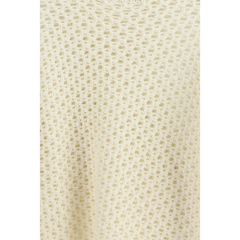 Fabiana Filippi Cream Fleece Wool Sweatshirt