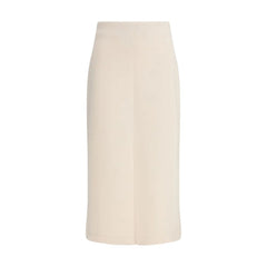 Fabiana Filippi Cream Modal Midi Skirt