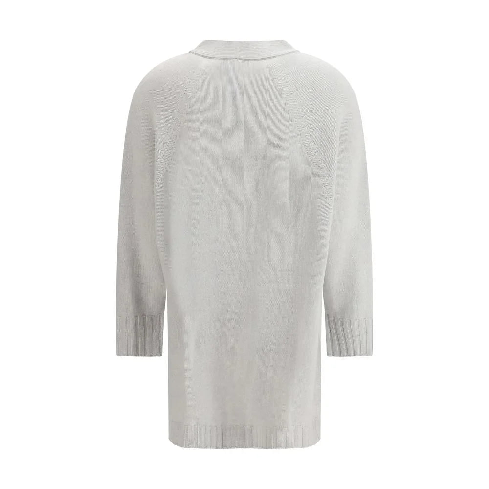 Fabiana Filippi Gray Fleece Wool Cardigan