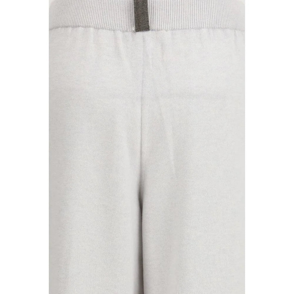 Fabiana Filippi Gray Fleece Wool Casual Pants