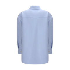 Fabiana Filippi Light Blue Fleece Wool Shirt