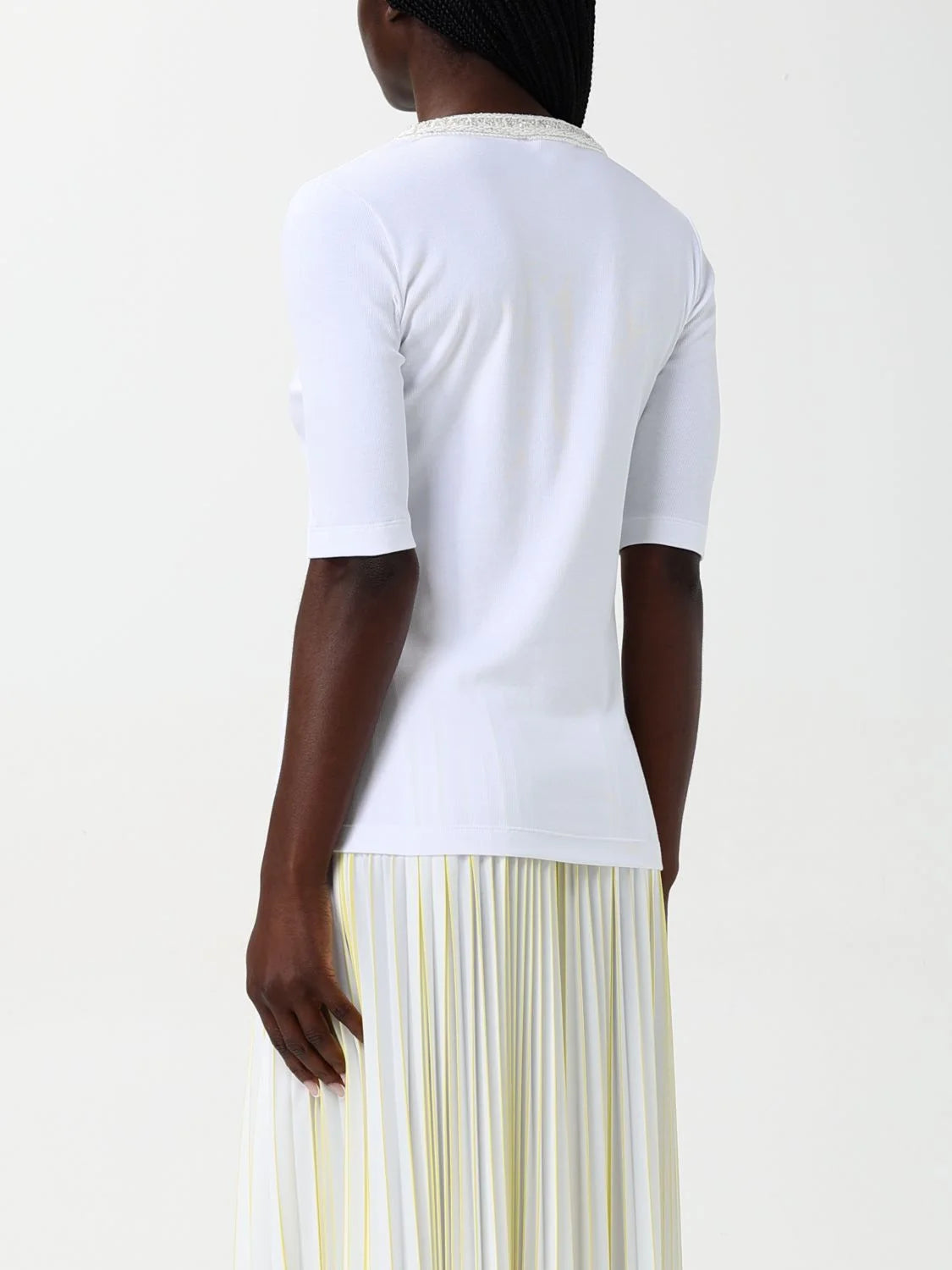 Fabiana Filippi White Cotton T-Shirt - EU40