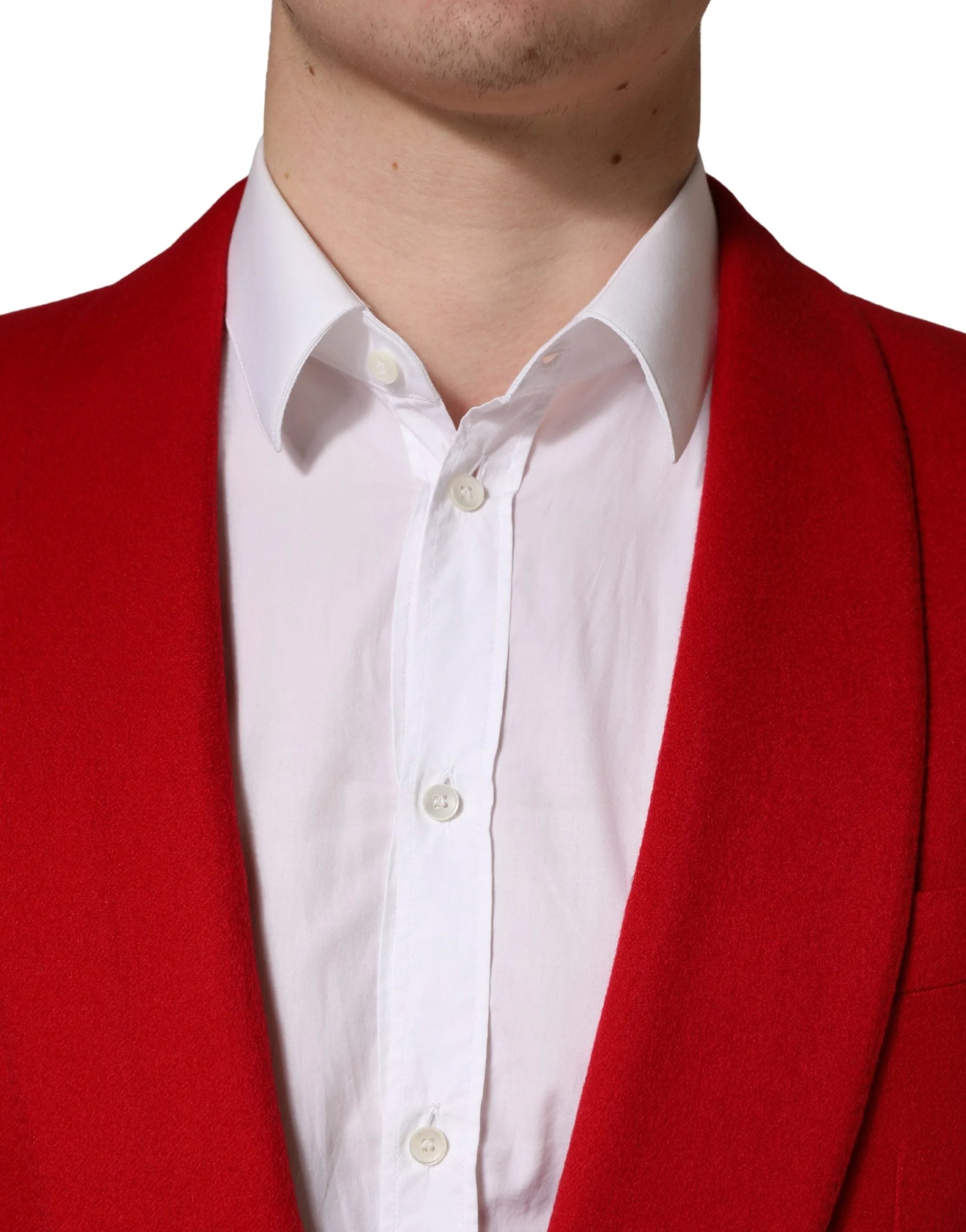 Dolce & Gabbana Red Cashmere Single Breasted Jacket Blazer - IT52 | XL