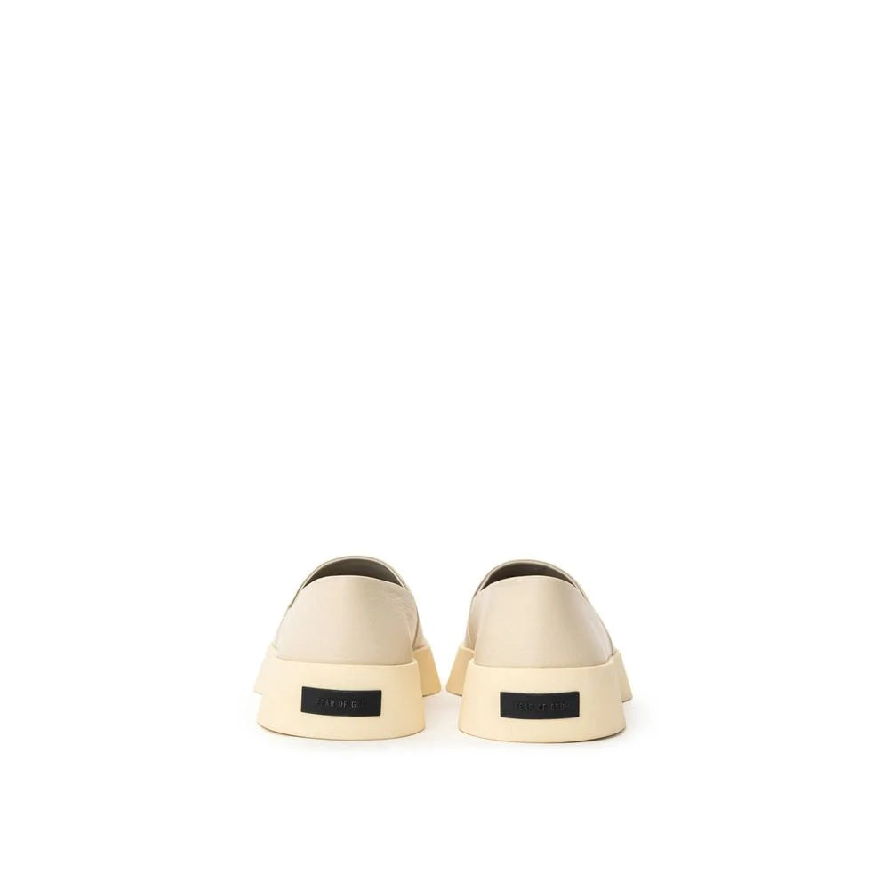 Fear Of God Beige Leather Slip-On Loafer - EU43/US10 - Flats