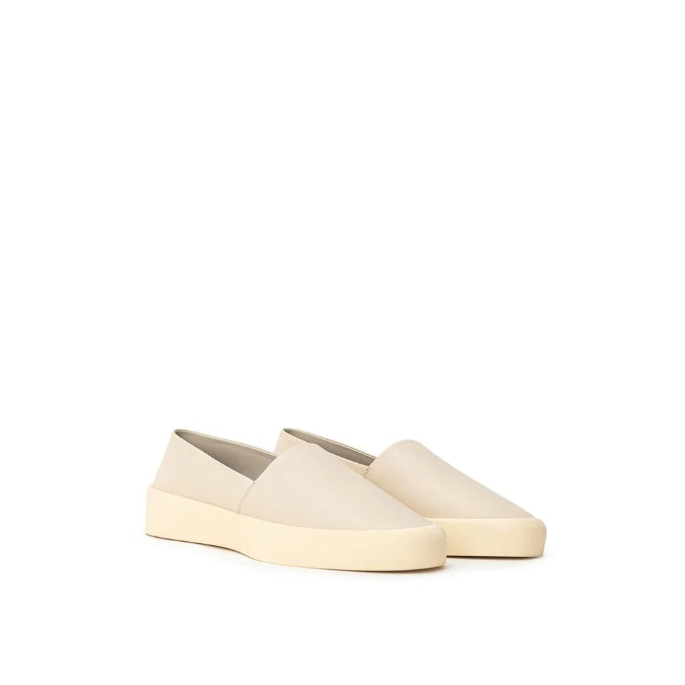 Fear Of God Beige Leather Slip-On Loafer - EU43/US10 - Flats