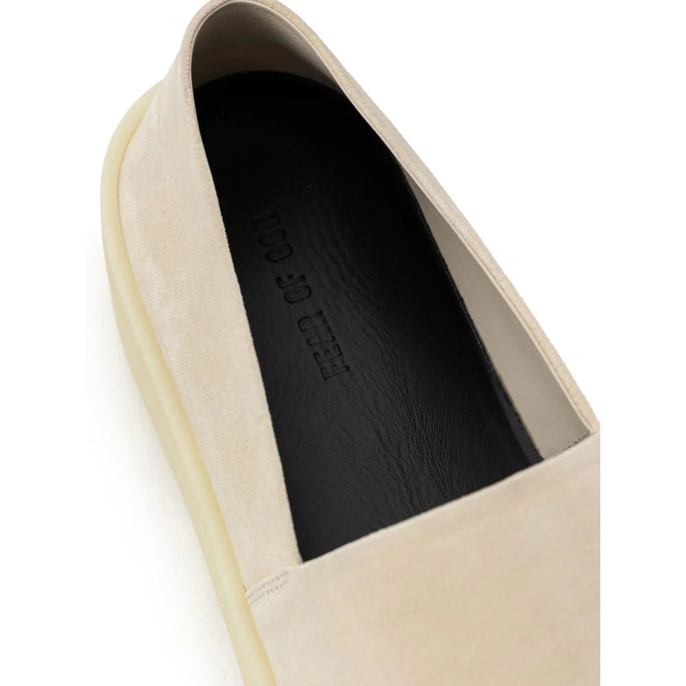 Fear Of God Beige Leather Slip-On Loafer - EU43/US10 - Flats