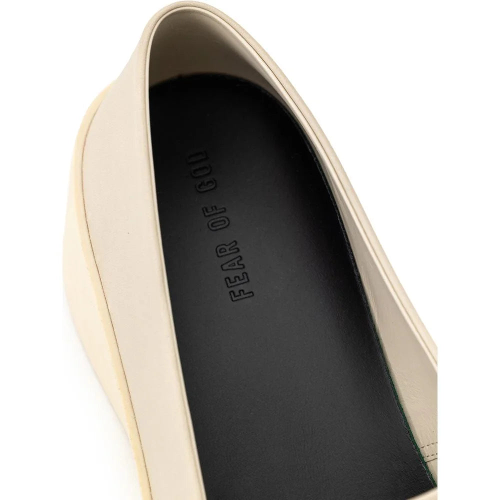 Fear Of God Beige Leather Slip-On Loafer - EU43/US10 - Flats
