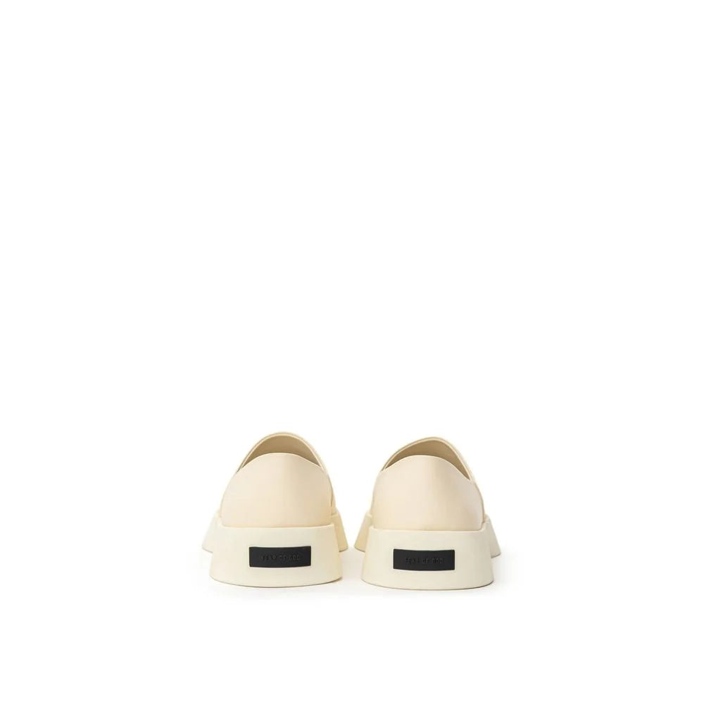 Fear Of God Beige Leather Slip-On Loafer - EU44/US11 - Flats