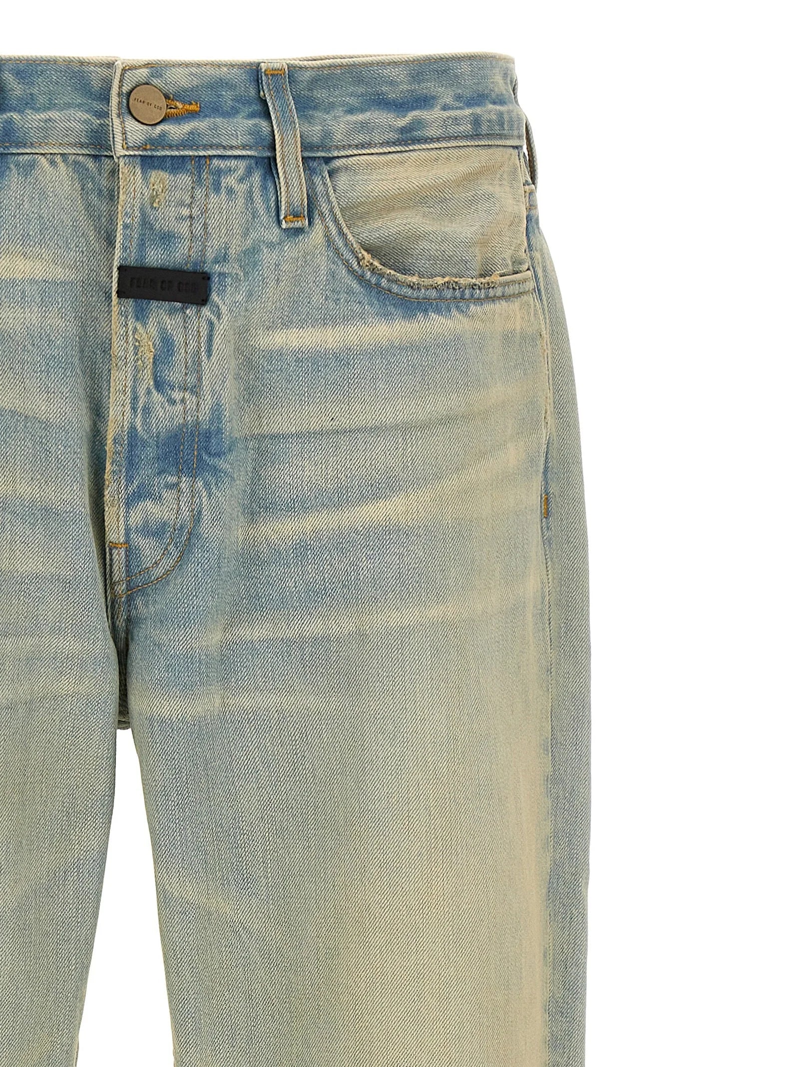 Fear Of God Blue Cotton Straight-Leg Jeans - W30