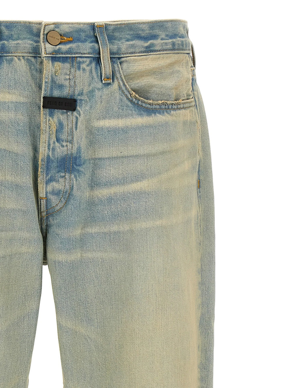 Fear Of God Blue Cotton Straight-Leg Jeans - W30