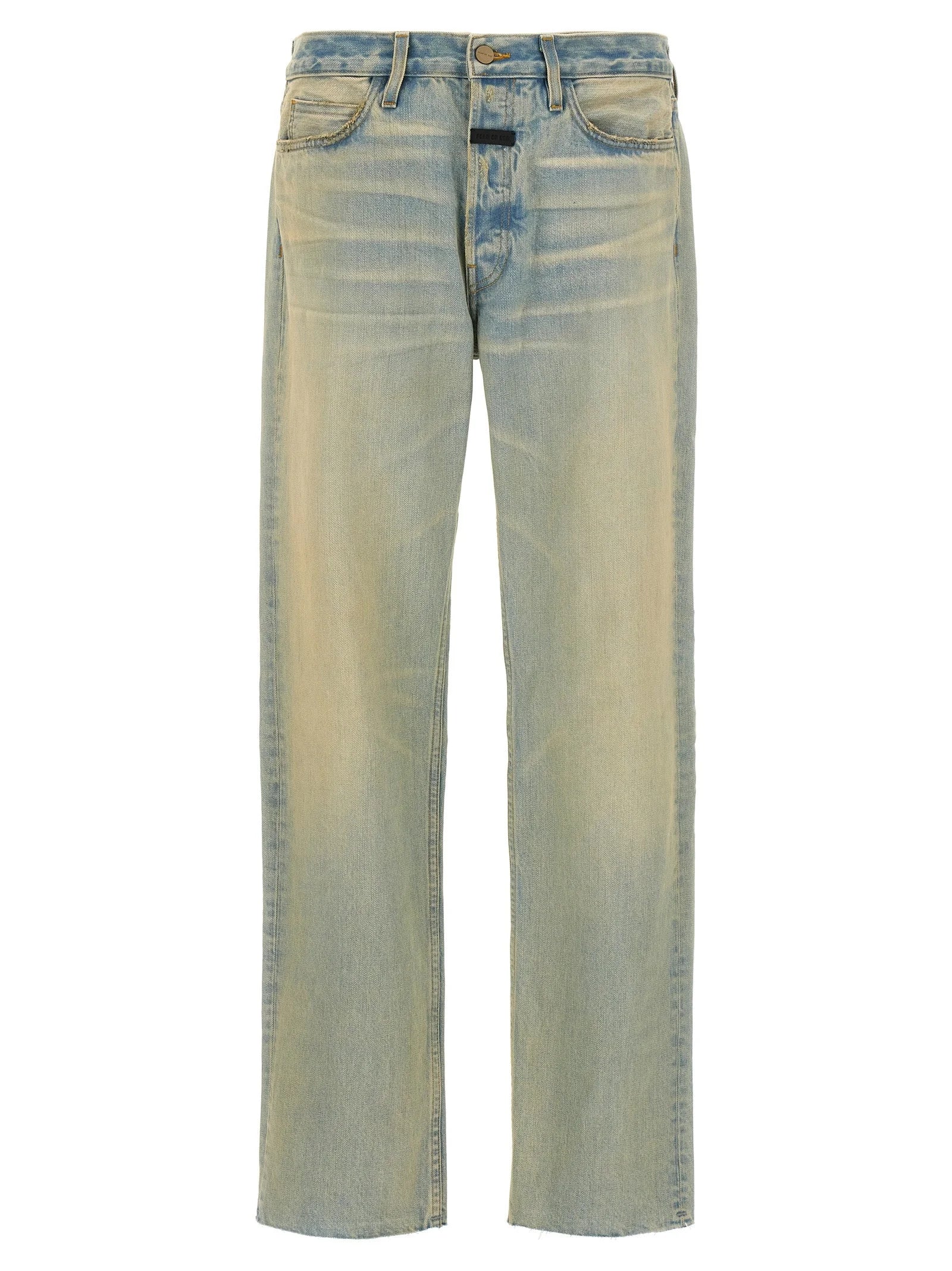 Fear Of God Blue Cotton Straight-Leg Jeans - W30