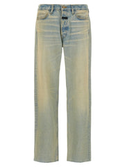 Fear Of God Blue Cotton Straight-Leg Jeans - W30